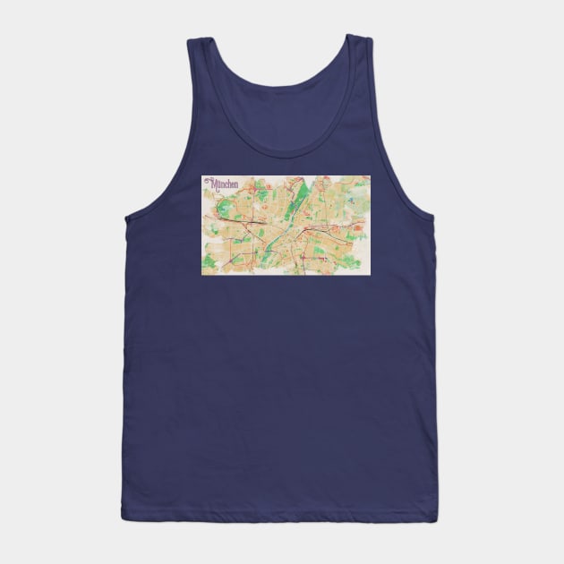 Munich in Watercolor Tank Top by rouages